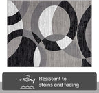Well Woven Dulcet Bingo Grey Modern Geometric 2'7" x 3'11" Area Rug