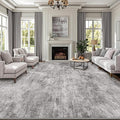 LUMI 5x8 Washable Area Rug for Living Room, Ultra Soft Modern Neutral Grey Rugs Non Slip with Rubber Backing, Low Profile, High Traffic, Stain Resistant Carpets, Ideal for Bedroom, Dining Room