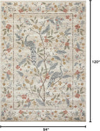 Loloi Rifle Paper Co. Laurel Collection LAU-05 Ivory 7'-10" x 10' Area Rug
