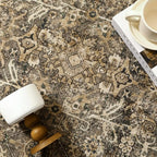 Brown Runner Rug 2'6"x8' Vintage Area Carpet Hallway Long Indoor Kitchen Washable Living Room Low Pile Traditional Distressed Retro Accent Rug Non Slip Laundry Bathroom Office Dining Room