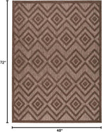 Nourison Home Versatile Brown 4' x 6' Area Rug - Easy Clean, Non Shedding, Bed Room, Living Room, Dining Room, Kitchen (4' x 6')