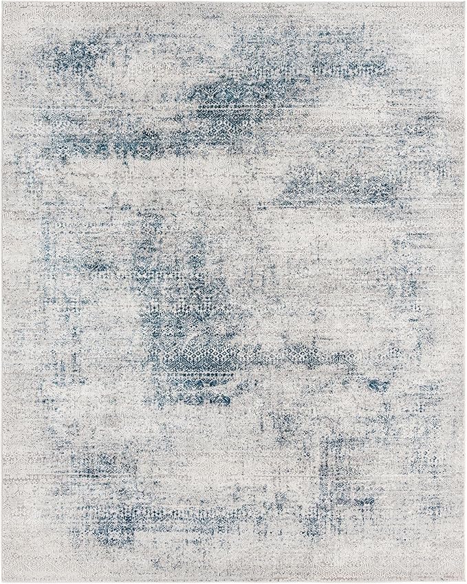 Unique Loom Finsbury Collection Area Rug - Sarah (7' 10" x 10' Rectangle, Blue/ Ivory)