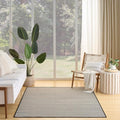 Nourison Home Courtyard Black White 6' x 9' Area Rug - Easy Clean, Non Shedding, Bed Room, Living Room, Dining Room, Kitchen (6' x 9')