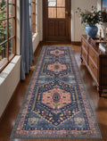 Ciicool Washable Runners Area Rug for Hallways, Ultra Soft 2x8ft Boho Runner Non-Slip Vintage Oriental Long Carpet for Kitchen Bedroom Laundry Bathroom