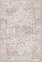 LUMI Washable 5x8 Area Rug for Living Room, Ultra Soft Vintage Rug with TPE Non Slip Backing, Stain Resistant, Low Profile Carpet High Traffic for Bedroom, Dining Room