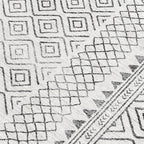 ReaLife Rugs Machine Washable Area Rug Runner - Living Room Bedroom Bathroom Kitchen Entryway Office - Padded Low Pile Stain Resistant Premium - Boho Farmhouse Vintage - Aria - Ivory 2'6" x 6'