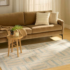 Nourison Home Nordic Ivory Blue 5' x 7' Area Rug - Easy Clean, Non Shedding, Bed Room, Living Room, Dining Room, Kitchen (5' x 7')