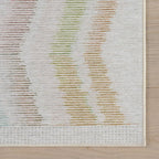Dash & Albert Zarek Multi Machine Washable Rug, 4 X 6 Feet, Multicolored/White Chevron Pattern