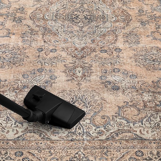 Keen Home Design 2x7 Rug - Machine Washable Runner Rug with Non-Slip Backing, Ideal for Hallway, Entryway, Kitchen, Laundry Room - Vintage, Easy Clean, Durable, Low Pile - (2'6" x 7')