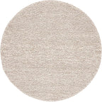 SAFAVIEH Natura Collection Area Rug - 3' Round, Beige, Handmade Wool Blend, Textured Design, Ideal for Living Room, Bedroom, Dining Space (NAT620B)