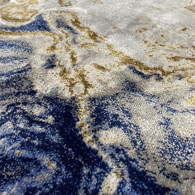 LUXE WEAVERS Marble Swirl Abstract Area Rug, Blue 8x10