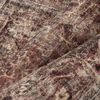 2x6 Washable Runner Rug for Kitchen Hallway Rust Vintage Non-Slip Low Pile Distressed Rustic Carpet Lightweight Vacuumable Soft Throw Rug for Indoor Entryway Bedroom