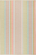 Dash and Albert Ana Ticking Machine Washable Area Rug - 6' x 9' Aqua Stripe Washable Accent Rug - Durable, High Traffic Area Kitchen, Hallway, Bedroom