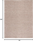 SAFAVIEH Area Rug 6x9 - Natura Collection - Brown, Handmade Wool Blend, Textured Design, Ideal for Living Room, Bedroom, Dining Space (NAT620T)