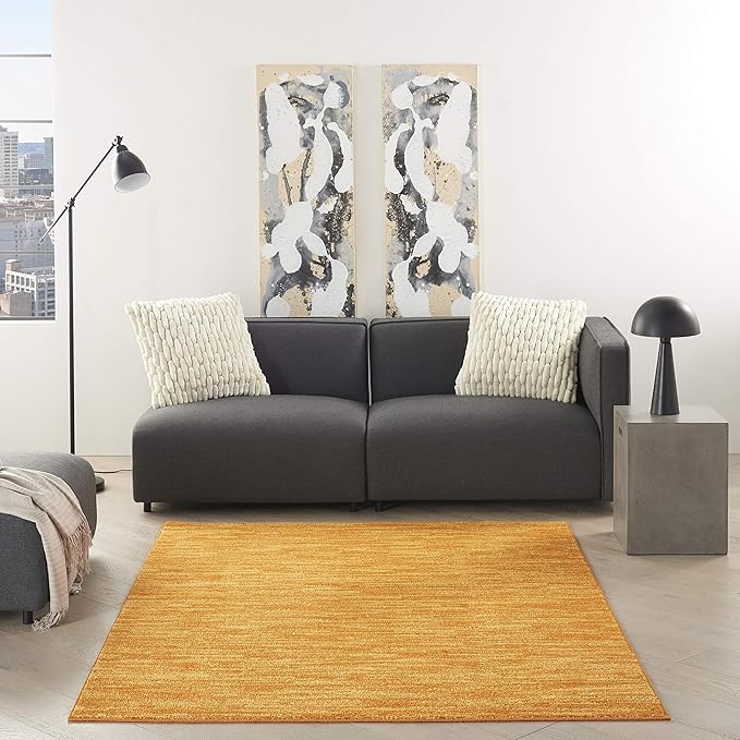 Nourison Home Nourison Essentials Sunburst 6' x 9' Area Rug - Easy Clean, Non Shedding, Bed Room, Living Room, Dining Room, Kitchen (6' x 9')