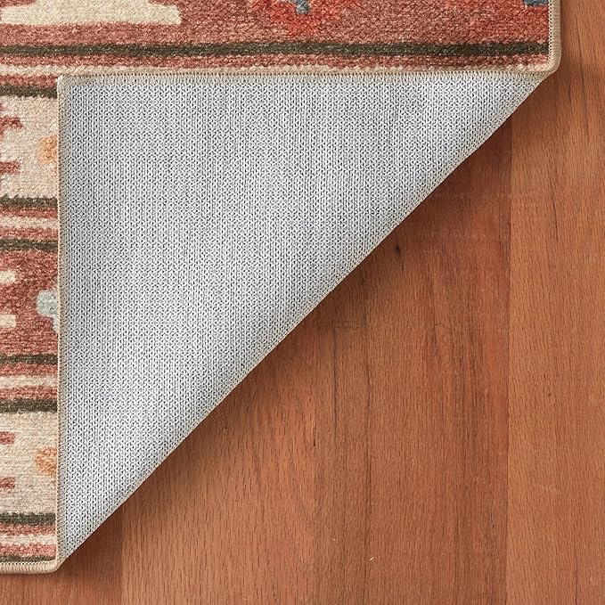 Dash & Albert Canyon Natural Machine Washable Rug, 6 X 9 Feet, Natural Geometric Pattern - Premium Luxury Hotel Quality Soft Breathable Hypoallergenic Machine Washable Easy Care All Season
