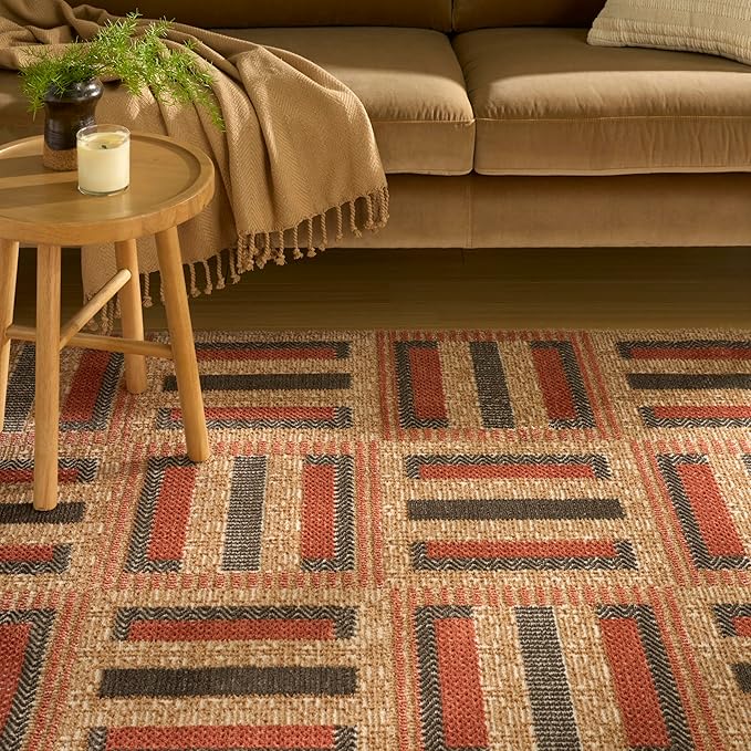 Nourison Home Nordic Multicolor 4' x 6' Area Rug - Easy Clean, Non Shedding, Bed Room, Living Room, Dining Room, Kitchen (4' x 6')