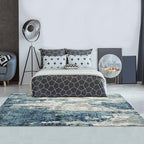 LUXE WEAVERS Modern Abstract Art Light Blue 2x7 Area Rug