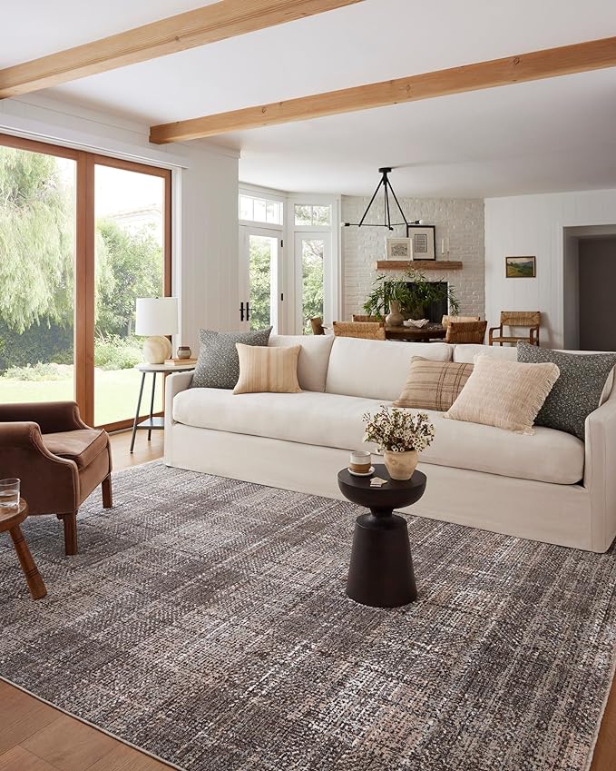 Loloi Angela Rose Ember Collection EMB-05 Graphite/Multi 2'-7" x 7'-6" Runner Rug