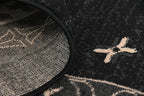 Unique Loom Taftan Collection Border Geometric Tribal Inspired Design Area Rug (9' 0 x 12' 0 Rectangular, Black/ Gray)