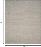 SAFAVIEH Area Rug 10x14 - Natura Collection - Large - Silver, Handmade Wool Blend, Textured Design, Ideal for Living Room, Bedroom, Dining Space (NAT620C)
