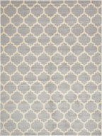 Rugs.com Lattice Collection Rug – 9' x 12' Light Gray Medium Rug Perfect for Living Rooms, Large Dining Rooms, Open Floorplans