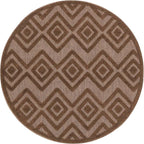 Nourison Home Versatile Brown 4' x Round Area Rug - Easy Clean, Non Shedding, Bed Room, Living Room, Dining Room, Kitchen (4' x Round)