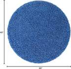 Unique Loom Solid Shag Collection Area Rug (4' 1" Round, Periwinkle Blue)