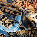 Rugs.com Yasmin Collection Rug – 10 Ft Runner Light Blue Medium Rug Perfect for Hallways, Entryways