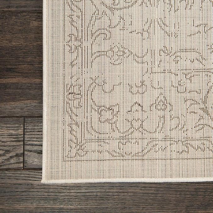Unique Loom Isabella Collection Area Rug - Rossellini (2' 7" x 10' Runner, White/ Black)