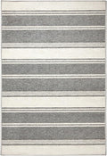 Dash & Albert Bowman Stripe Grey Machine Washable Rug, 7.5 X 9.5 Feet, Grey Stripe Pattern - Premium Luxury Hotel Quality Soft Breathable Hypoallergenic Machine Washable Easy Care All Season