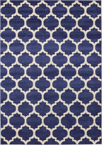 Rugs.com Lattice Collection Rug – 7' x 10' Dark Blue Medium Rug Perfect for Bedrooms, Dining Rooms, Living Rooms