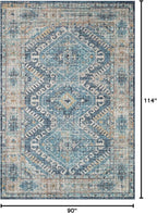 Loloi II Skye Collection SKY-03 Denim/Natural 7'-6" x 9'-6" Area Rug