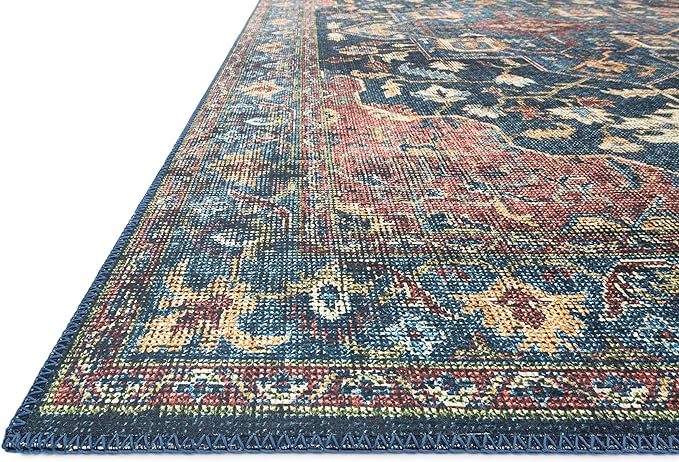 Loloi II Skye Collection SKY-08 Denim/Brick 2'-3" x 3'-9" Accent Rug