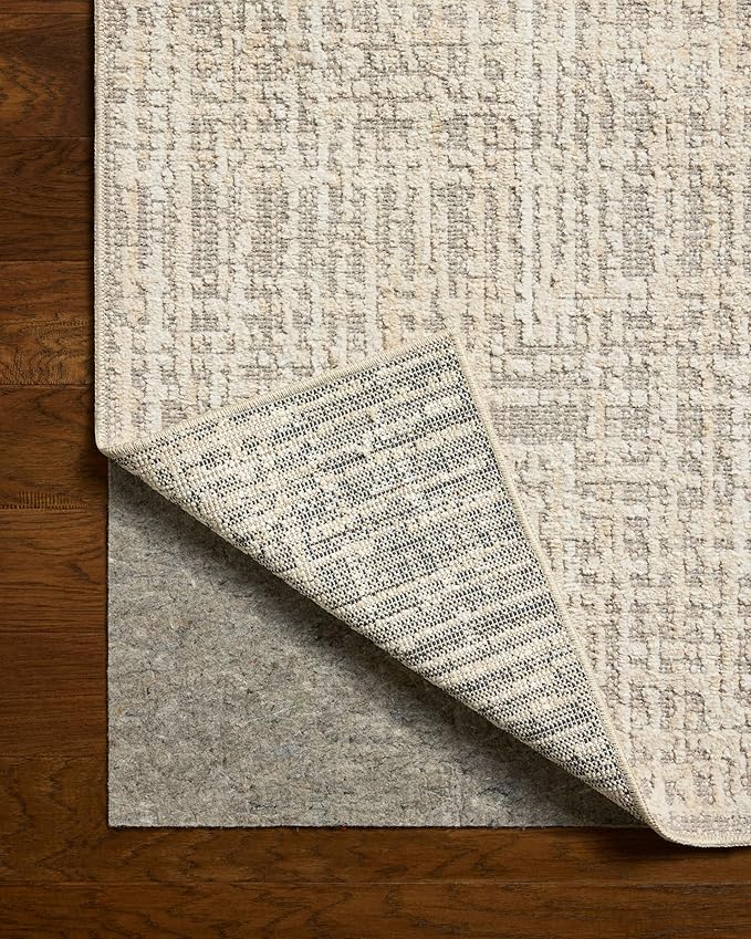 Loloi Amber Lewis Bexley Collection BEX-07 Natural/Dove 9' x 13' Area Rug Neutral, Textured, Living, Bedroom, Dining, Carpet
