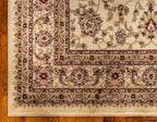 Unique Loom Voyage Collection Traditional Oriental Classic Area Rug (5' 0 x 5' 0 Square, Ivory/Gold)