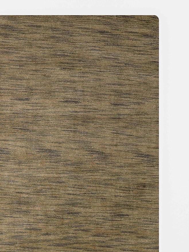 Rugsotic Carpets Hand Knotted Loom Wool 8'x10' Area Rug Solid Green L00111