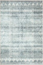 Bloom Rugs Caria Washable Non-Slip 8x10 Rug - Teal/Ivory Geometric Area Rug for Living Room, Bedroom, Dining Room, and Kitchen - Exact Size: 7'8" x 10'