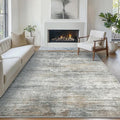 Bavni Rugs for Bedroom, Machine Washable Modern Rug Non-Slip, Foldable Simple 6x9 Area Rugs, Soft Low Pile Carpet for Living Room, Dining Room, Playroom, Granite Gray