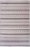 Alfa Rich 5x8 White Black Gray Washable Area Rugs for Living Room Bedroom Kitchen Cotton Decor Rug