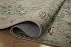Loloi Magnolia Home by Joanna Gaines Sinclair Collection SIN-05 Jade/Sand 2'-3" x 9'-6", .25" Pile Height, Machine Washable, Runner Rug