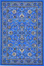 Unique Loom Sialk Hill Collection Area Rug - Washington (6' x 9' Rectangle Dark Blue/Black)
