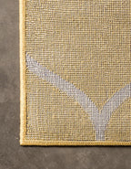 Rugs.com Lattice Frieze Collection Rug – 2' x 8' 8 Runner Yellow Medium Rug Perfect for Living Rooms, Large Dining Rooms, Open Floorplans
