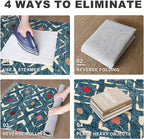 KILOCOCO Area Rug 3'x5' Rug for Entryway Washable Printed Bedroom Rugs Non Slip Boho Low-Pile Soft Rugs for Kitchen Dining Geometric Moroccan Carpet, Teal/Blue