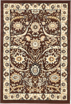 Unique Loom Espahan Collection Area Rug - Cape Cod (4' 1" x 6' 1" Rectangle, Brown/ Beige)