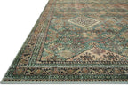 Loloi Magnolia Home by Joanna Gaines Sinclair Collection SIN-03 Turquoise/Multi 2'-3" x 3'-9", .25" Pile Height, Machine Washable, Accent Rug