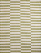 Unique Loom Outdoor Striped Collection Area Rug - Striped (10' x 13' 1" Rectangle Green/Ivory)