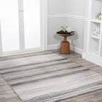 JONATHAN Y Austin Gradient Striped Gray/Black Indoor Area Rug, 4x6, Modern, Contemporary, Easy-Cleaning for Living Room, Bedroom, Kitchen, Pet Friendly, Non-Shedding (LUX103A-4)