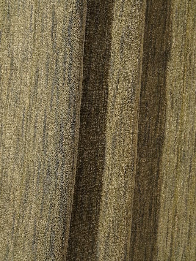 Hand Knotted Loom Wool ECO-Friendly Area Rugs - 10'x10', Octagon, Green Color, Solid Plain Design, High Pile Handmade Anti Skid Area Rugs for Living Room, Bed Room (L00111)