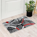 Persian-Rugs Luxe Weavers Victoria Collection 3895 Gray 2 ft x 3 ft Modern Abstract Geometric Stain Resistant Area Rug